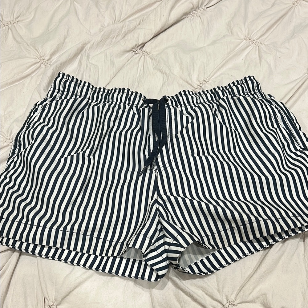 H&M Black and White Striped Men Shorts